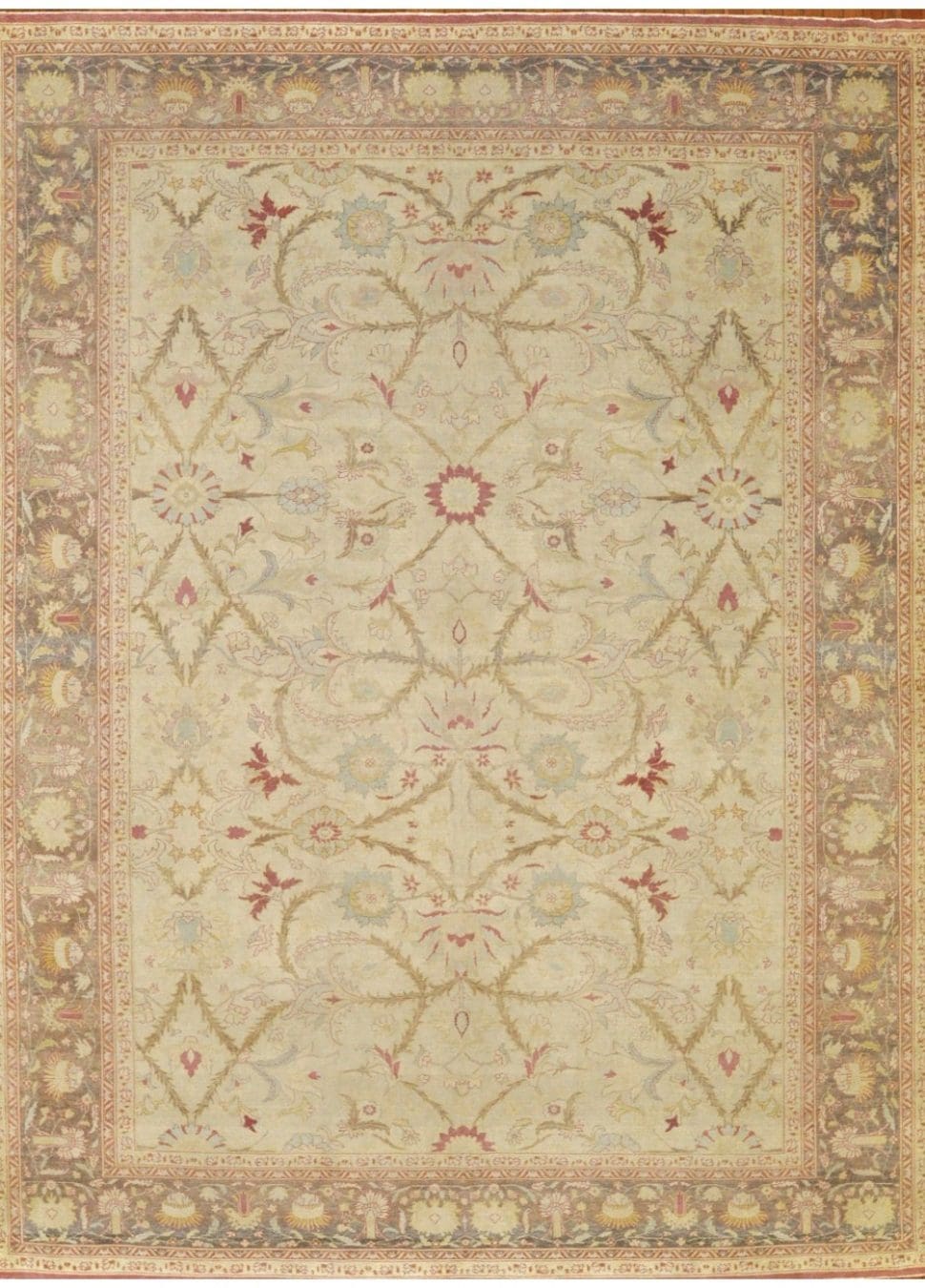 9' x 13' Red Fine Hand-Knotted Persian Sultanabad Mahal Rug ...