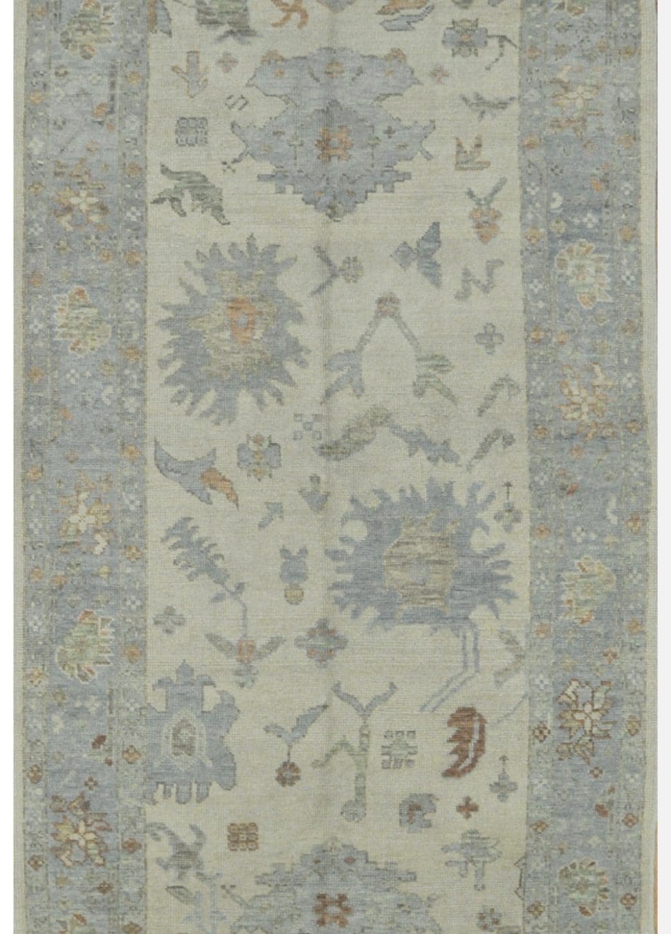 5' x 12' Beige Fine Hand-Knotted Turkish Gallery Rug – Transitional ...