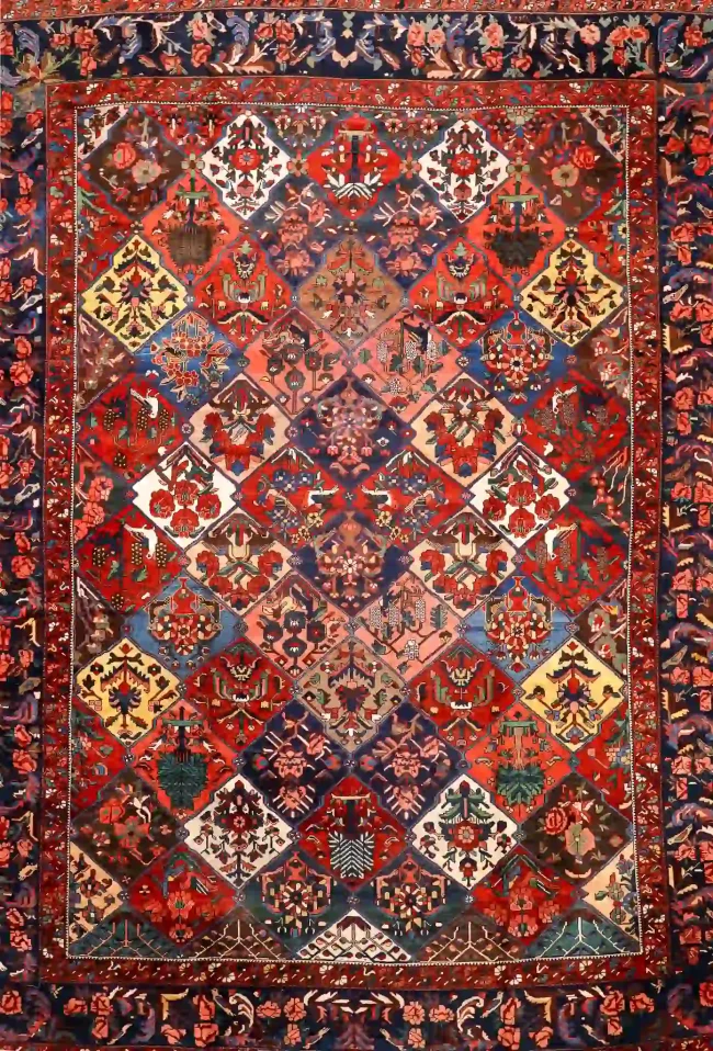 12' x 16' Red Fine Hand-Knotted Persian Bakhtiari – Traditional Wool ...