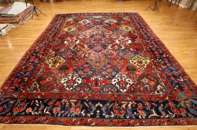 12' x 16' Red Fine Hand-Knotted Persian Bakhtiari – Traditional Wool ...