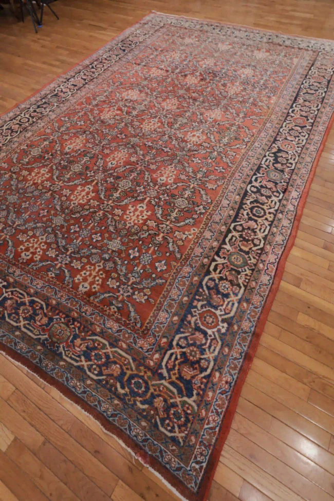 9' x 13' Red Fine Hand-Knotted Persian Sultanabad Mahal Rug ...